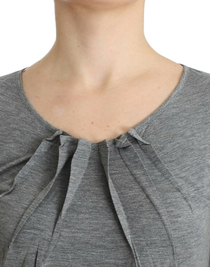 Cavalli Gray 3/4 sleeves jumper top
