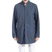 People Of Shibuya Blue Recycled Polyester Men Trench Coat