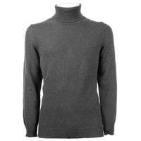 Emilio Romanelli Gray Cashmere Men Turtleneck Sweater