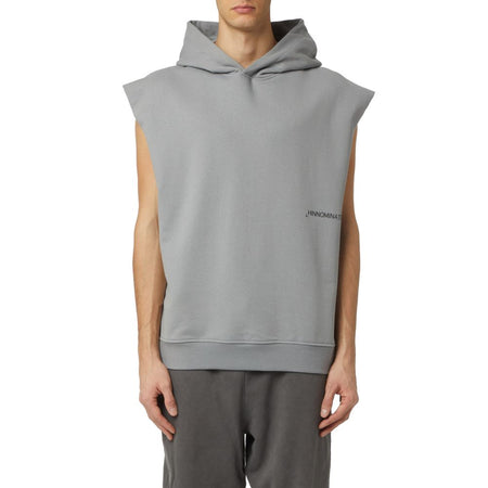 Hinnominate Gray Cotton Men Hooded Sweater
