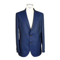 Emilio Romanelli Blue Wool Men Blazer