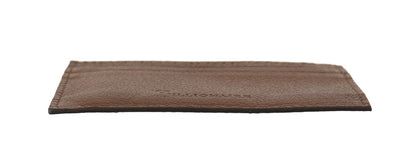 Billionaire Italian Couture Brown Leather Cardholder Wallet