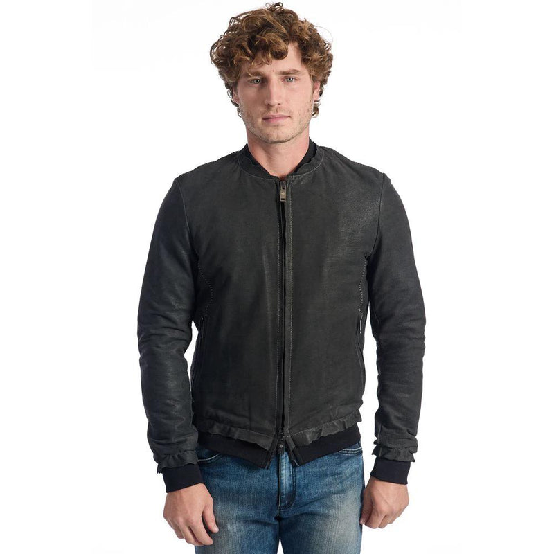 Roberto Pepe Luxury Gray Lambskin Men Jacket by Roberto Pepe Luxury