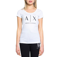 Armani Exchange White Cotton T-Shirt