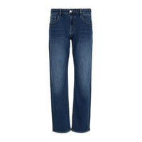 Armani Exchange Blue Cotton Skinny Jeans