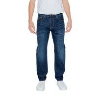 Armani Exchange Blue Cotton Skinny Jeans