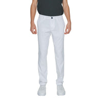 Armani Exchange White Cotton Casual Pants