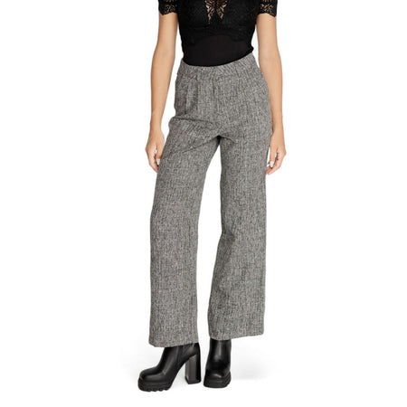 Vila Clothes Black Recycled Polyester Pant