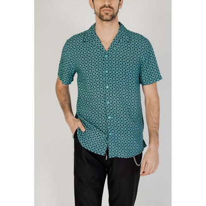 Gianni Lupo Turquoise Viscose Shortsleeve