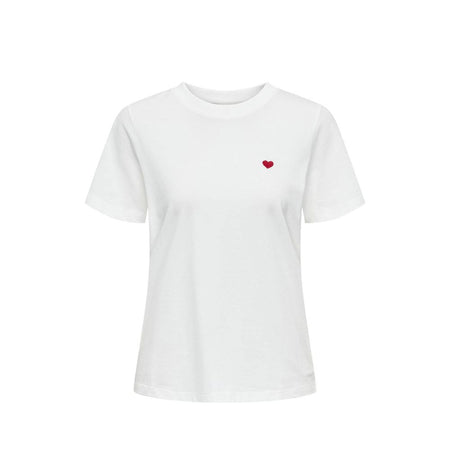 Jacqueline De Yong White Cotton T-Shirt