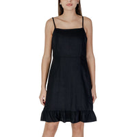 B.Young Black Linen Midi