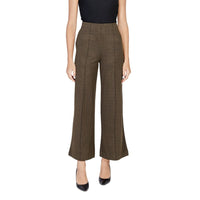 ICHI Green Polyester Pant