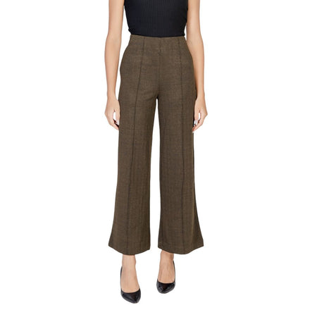ICHI Green Polyester Pant
