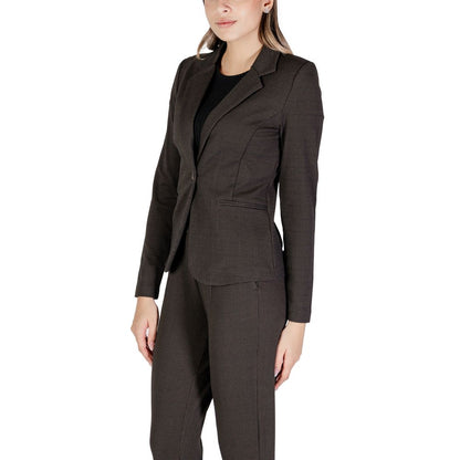 ICHI Brown Polyester Blazer