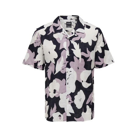 Only & Sons Purple Linen Shortsleeve
