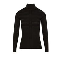 Morgan De Toi Black Viscose Turtleneck