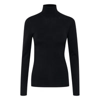 ICHI Black Viscose Turtleneck