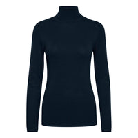 ICHI Blue Viscose Turtleneck