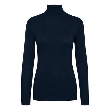 ICHI Blue Viscose Turtleneck