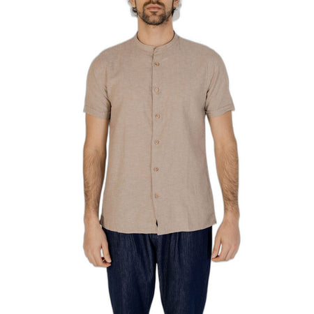 Hamaki-Ho Beige Linen Shortsleeve