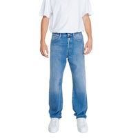 Replay Blue Cotton Relaxed Fit Jean