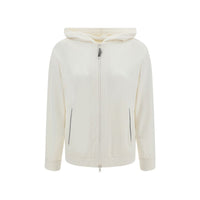 Brunello Cucinelli White Silk Sweatshirt