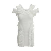Self-Portrait Knit Ruffle mini Dress