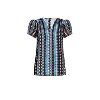 Rinascimento Turquoise Polyester Blouse