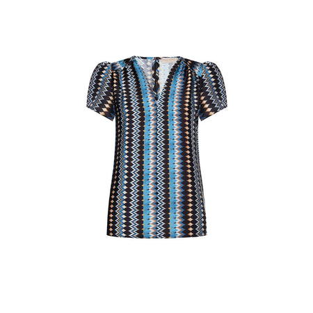 Rinascimento Turquoise Polyester Blouse