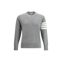 Thom Browne Gray Fleece Wool Sweatshirt