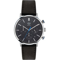 Adidas Black Leather Watch