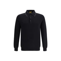 Svevo Black Cotton Polo Shirt