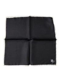 Dolce & Gabbana Black Crown Logo Square Handkerchief Scarf