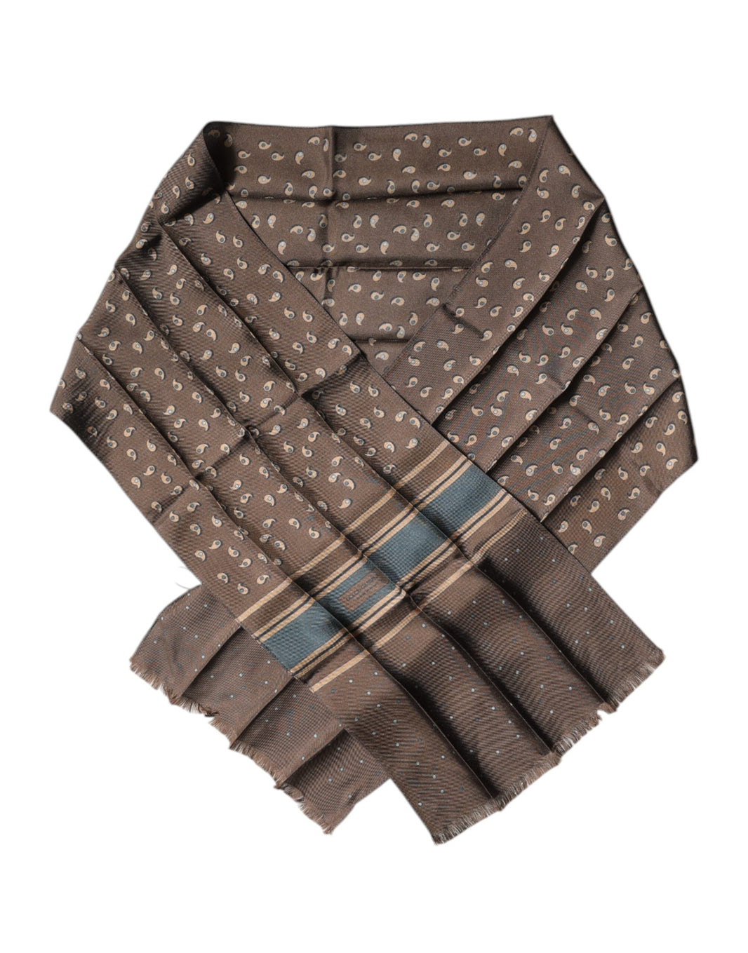 Dolce & Gabbana Brown Fantasy Silk Neck Wrap Shawl Scarf