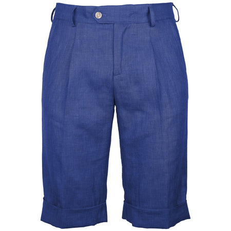 Made in Italy Blue Linen Short