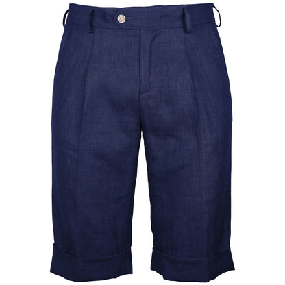 Made in Italy Blue Linen Short