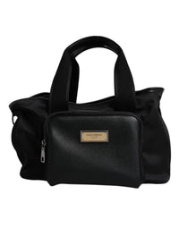 Dolce & Gabbana Black Shoulder Strap Pet Carry Logo Plaque Bag
