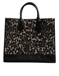 Dolce & Gabbana Multicolor Leopard Shopping Tote Shoulder Bag