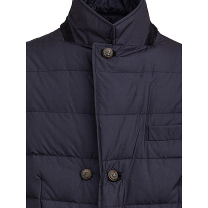 Dolce & Gabbana Blue Polyester Jackets & Coat