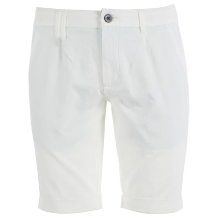 Yes Zee White Cotton Short
