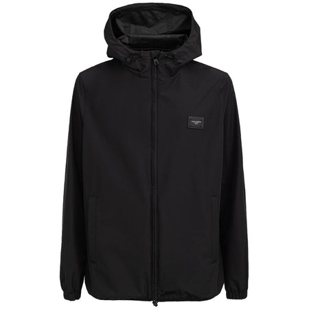 Dolce & Gabbana Black Polyester Jackets & Coat