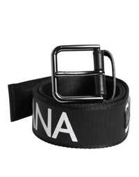 Dolce & Gabbana Black Leather Classic Metal Logo Buckle Belt