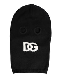 Dolce & Gabbana Black Cashmere Knitted Ski Mask Balaclava Hat