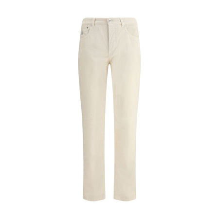Brunello Cucinelli White Cotton Casual Pants