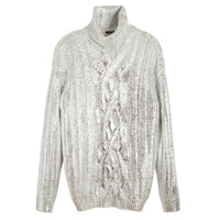 Balmain Brown Wool Men Turtleneck Sweater