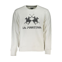 La Martina White Cotton Men Sweater