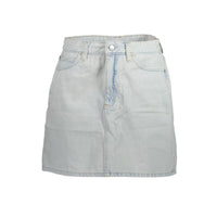 Calvin Klein Light Blue Cotton Women Skirt