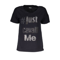 Just Cavalli Black Polyester T-Shirt