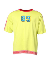 Dolce & Gabbana Green Cotton 85 Patch Crew Neck T-shirt