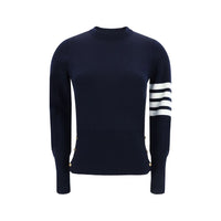 Thom Browne Blue Fleece Wool Sweatshirt